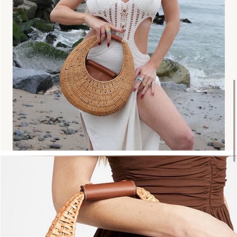 RAMLA Raffia Handbag Ocean summer